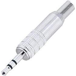 Jack 2.5 mm Fiche mâle droite BKL Electronic 1107022 Nombre de pôles: 3 stéréo argent 1 pc(s)