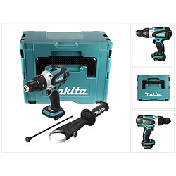 Makita DHP 458 ZJ Perceuse visseuse à percussion sans fil 18 V 91 Nm Solo + Makpac - sans batterie, sans chargeur