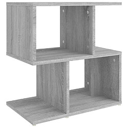 vidaXL Table de chevet Sonoma gris 50x30x51,5 cm Bois d'ingénierie