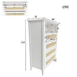 Acheter ComfortXL Ensemble De Meuble Tv En Rotin Pour Le Salon