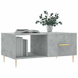 Avis Maison Chic Table basse,Table Console Table d'appoint, Table pour salon gris béton 90x50x40 cm bois d'ingénierie -MN92289