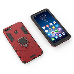 Acheter Wewoo Coque Housse de protection antichoc PC + TPU pour HuY9 2018, avec support d'anneau magnétique (rouge)