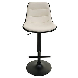 Avis Mendler Lot de 2 tabourets de bar HWC-L85, chaise de bar tabouret de comptoir tabouret pivotant, hauteur réglable avec dossier similicuir ~ crème-beige