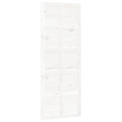 vidaXL Porte de grange Blanc 80x1,8x214 cm Bois massif de pin