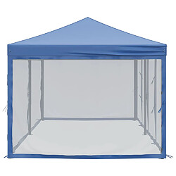 Avis vidaXL Tente de réception pliable avec parois Bleu 3x6 m