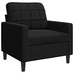 vidaXL Fauteuil Noir 60 cm Velours