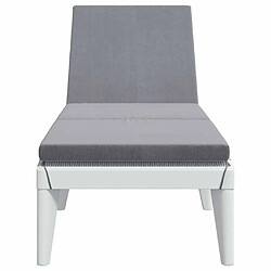 Acheter Maison Chic Chaise longue avec coussin | Bain de soleil Relax | Transat blanc 186x60x29 cm PP -GKD54151