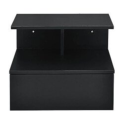 Helloshop26 Tables de chevet armoire murale avec tiroir rangement 40 cm noir 03_0000829