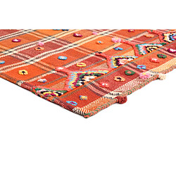 Avis Vidal Tapis de laine 172x146 orange Jajim