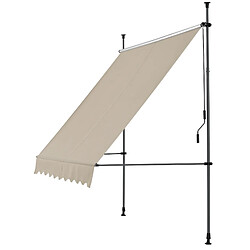 Avis Store Banne Manuel Auvent Téléscopique 350 x 120 x 200-300 cm Sable [pro.tec]