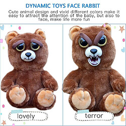 Universal Amusant mignon changement d'expression faciale animaux farcis peluche poupée pour cadeau