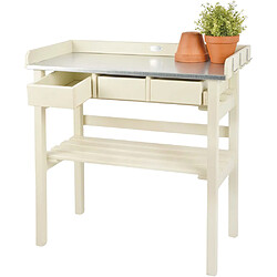 Acheter Farm Folklore Table de jardinage en pin et zinc blanc.