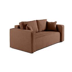 Bestmobilier Topaze - canapé droit 2 places - en tissu Topaze - canapé droit 2 places - en tissu - Terracotta