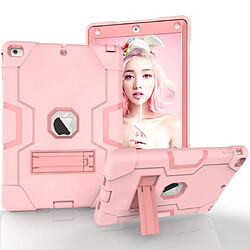 Wewoo Coque Pour iPad 5/4 couleur contrastée Silicone + PC Combinaison avec support or rose