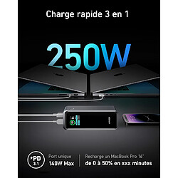 SANAG Prime Power Bank Banque D'Alimentation, Chargeur Portable 250W,3 Ports 27,650Mah (99,54 Wh), Macbook Pro/Air, Iphone 16/15/14/13, Airpods,Samsung