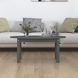 Avis ComfortXL Table Basse Gris 80x40x35 Cm Bois Massif De Pin