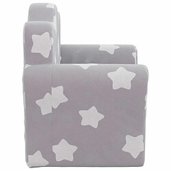 Maison Chic Canapé-lit convertible, Clic-Clac pour enfants gris clair avec étoiles peluche douce -GKD35467 pas cher