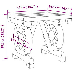 vidaXL Repose-pieds de jardin lot de 2 bois de sapin massif pas cher