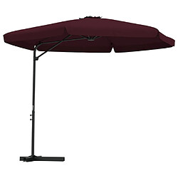 vidaXL Parasol de jardin avec mât en acier 300 cm Rouge bordeaux