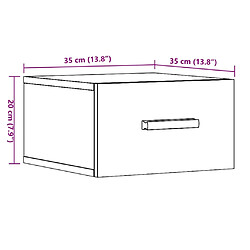 vidaXL Tables de chevet murales 2 pcs vieux bois 35x35x20 cm pas cher