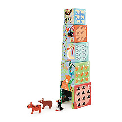 Pyramide Animaux du Monde et ses 3 figurines en bois - SCRATCH EUROPE