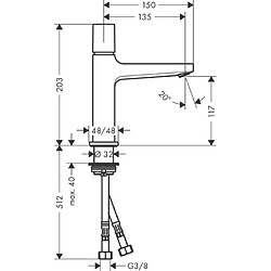 Mitigeur de lavabo HANSGROHE Metropol Select, bonde Push-Open chromé - 32571000