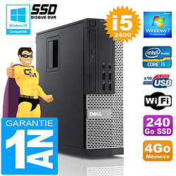 PC DELL 990 SFF Core I5-2400 Ram 4Go Disque 240 Go SSD Wifi W7 - Occasion