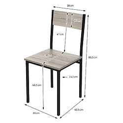 Acheter ML-Design 4 Pièces meubles de salle à manger cuisine table chaises banc chêne Sonoma