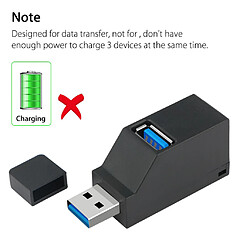 Adaptateur de Charge D'alimentation de Répartiteur de Concentrateur USB 3 Ports pour Ordinateur Portable PC Téléphone pas cher