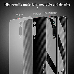 Wewoo Coque Pour Xiaomi Redmi K20 / K20 Pro / 9T étui de protection en verre dégradé de texture blanc pas cher