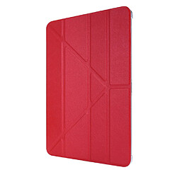 Etui en PU Texture de soie avec support origami rouge pour votre Apple iPad Pro 12.9 pouces (2021)