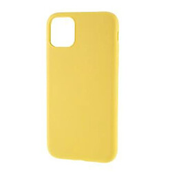 Universal Étui en silicone liquide doux jaune pour votre Apple iPhone 11 6,1 pouces