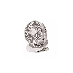 Avis Clip Mini Fan F3 Pare-brise Portable Portable à 360 Degrés Maille Avant Amovible Rechargeable Gris