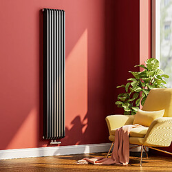 EMKE Radiateur eau chaude verticale en acier H.180 × L.35 cm 1611 W Le design Chauffage central anthracite