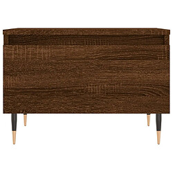 Maison Chic Table basse,Table Console Table d'appoint, Table pour salon chêne marron 50x46x35 cm bois d'ingénierie -MN67071 pas cher