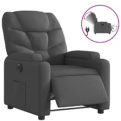 vidaXL Fauteuil inclinable électrique Noir Tissu