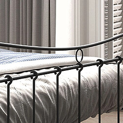 Acheter Mes Lit vintage 160x200 cm structure en métal noir - PIERRICK