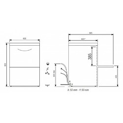 Acheter Lave-vaisselle avec adoucisseur - panier 50x50 cm - 7,9 kW - Elettrobar