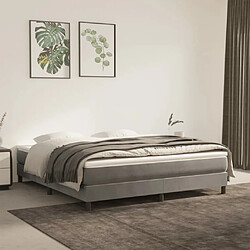 vidaXL Cadre de lit sans matelas gris clair 180x200 cm velours