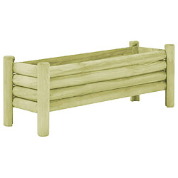 vidaXL Lit surélevé de jardin Bois de pin imprégné 120x40x42 cm