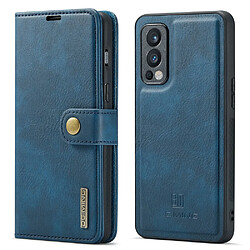 Etui en PU DG.MING avec support, bleu pour votre OnePlus Nord 2 5G