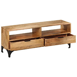 Avis Maison Chic Meuble TV scandinave - Banc TV pour salon Bois de manguier 120 x 35 x 45 cm -MN48954