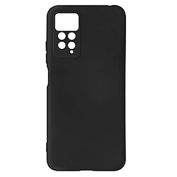 Avizar Coque Silicone pour Xiaomi Redmi Note 11 Pro 5G Semi-rigide Soft-touch Fine noir