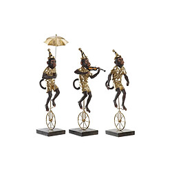 Figurine Décorative DKD Home Decor Doré Métal Résine (17,5 x 14 x 46 cm) (3 Unités)