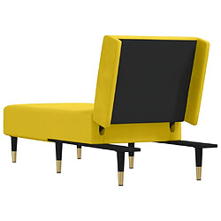 Maison Chic Chaise longue Jardin| Bain de soleil Relax | Transat jaune velours -GKD37844 pas cher