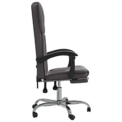 Avis vidaXL Fauteuil inclinable de bureau Gris Similicuir