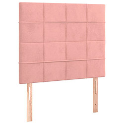 Maison Chic Lot de 2 Têtes de lit design pour chambre - Décoration de lit Rose 100x5x78/88 cm Velours -MN26550