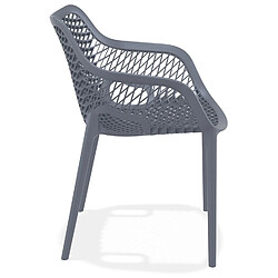 Acheter Alterego Chaise de jardin / terrasse 'SISTER' gris foncé en matière plastique