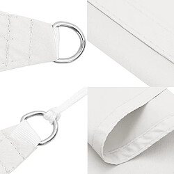 ComfortXL Voile De Parasol Tissu Oxford Triangulaire 3x4x4 M Blanc pas cher