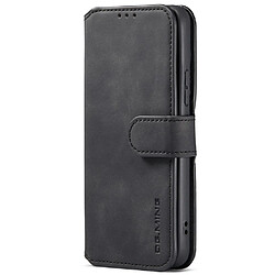 Etui en PU DG.MING style rétro avec support noir pour votre Samsung Galaxy S22 5G